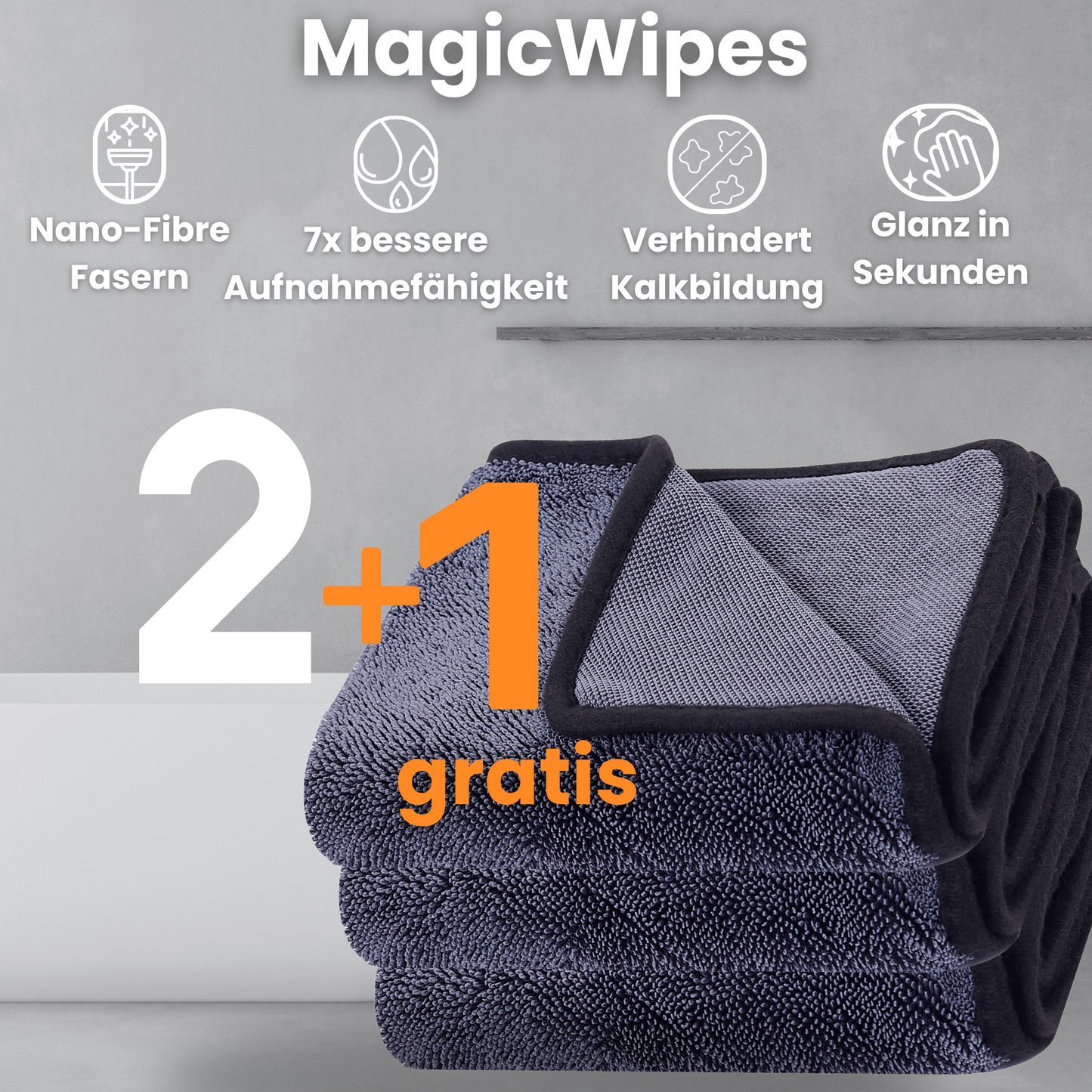 MagicWipes Reinigungstuch – In Sekunden zum strahlenden Bad ohne Kalk & Streifen