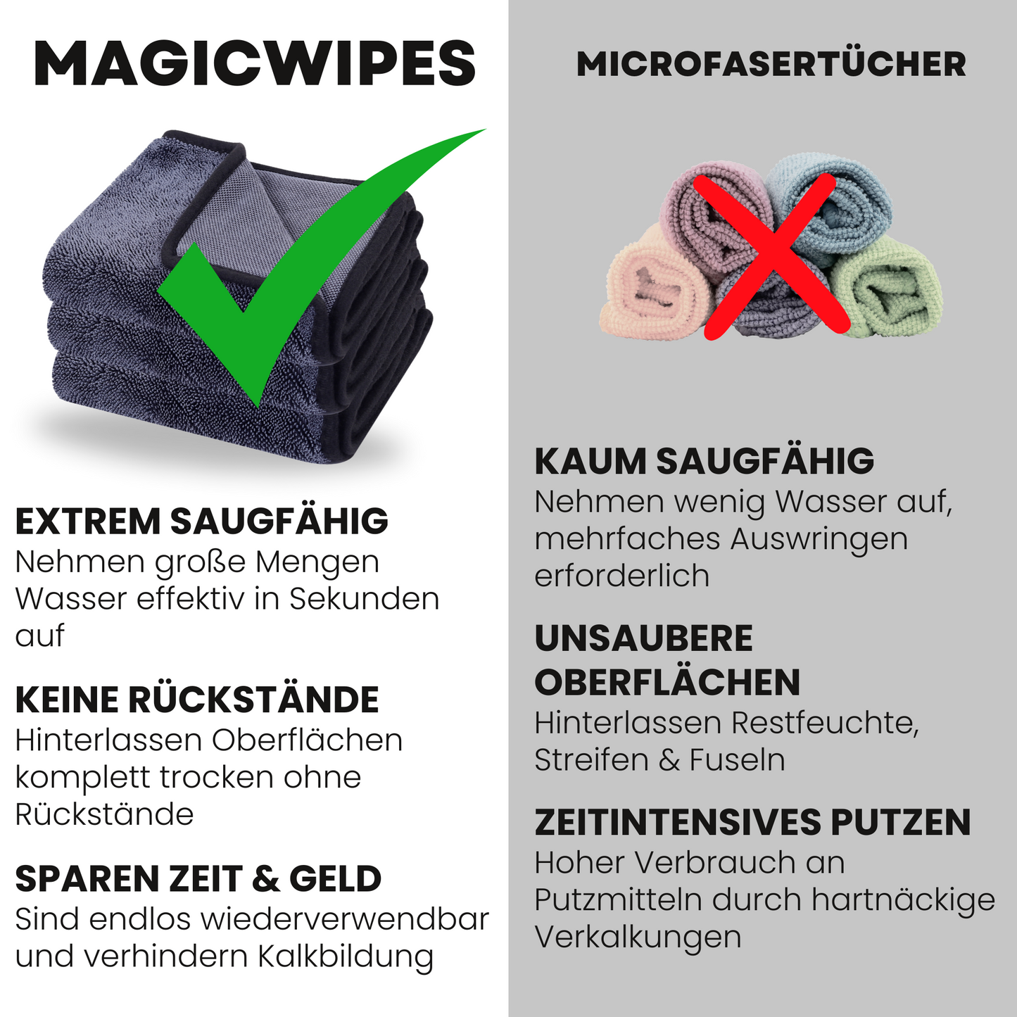 MagicWipes Reinigungstuch – In Sekunden zum strahlenden Bad ohne Kalk & Streifen